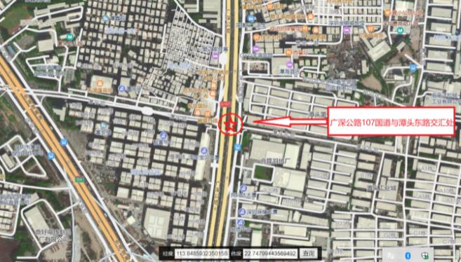 廣深公路107國道與潭頭東路交匯處 廣深公路107國道與潭頭東路交匯處